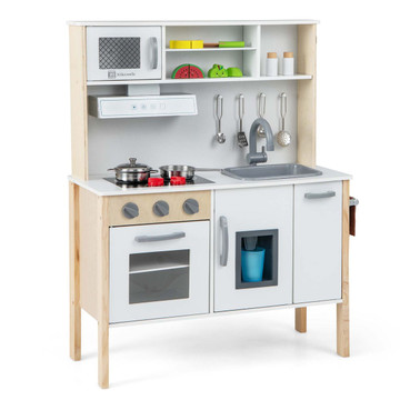 Wooden Kids Kitchen Playset with Removable Sink and Faucet product image