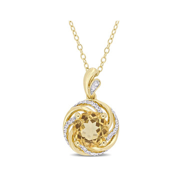 1.85 Carat (ctw) Citrine Swirl Pendant Necklace product image