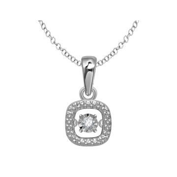 Diamond Pendant in Sterling Silver with Chain product image