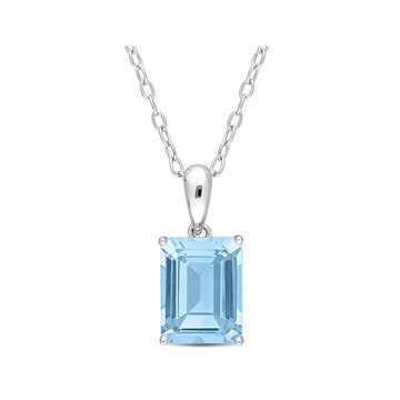 2.75 Carat (ctw) Blue Topaz Pendant Necklace in Sterling Silver product image