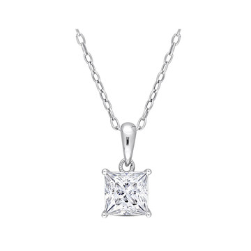 1.25 Carat (ctw) Lab-Created Moissanite Princess-Cut Solitaire Necklace product image