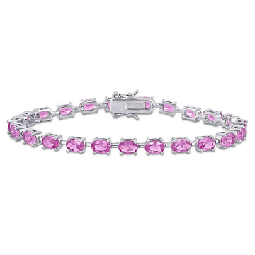 13.34 Carat (ctw) Lab-Created Pink Sapphire Bracelet product image