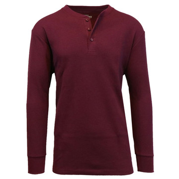 Men's Thermal Waffle Knit Long Sleeve Henley Shirt product image