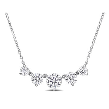 2.45 Carat (ctw) Lab-Created Moissanite Necklace in Sterling Silver product image
