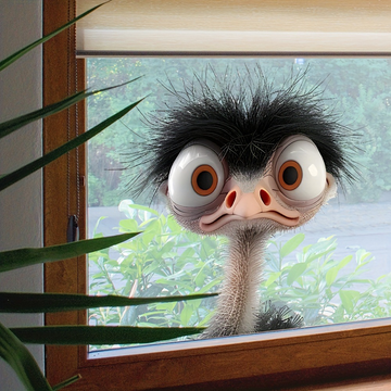 Funny Peeking Bird Window Decal (20-Pack) product image