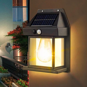 Solar Retro Wall Sconce (1 or 2-Pack) product image