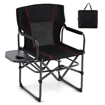 Folding Camping Chair with Side Table & Cup Holder product image