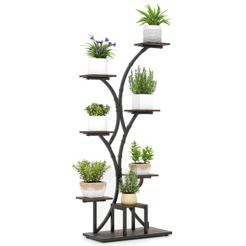 8-Tier Corner Metal Plant Shelf (1 or 2-Pack) product image