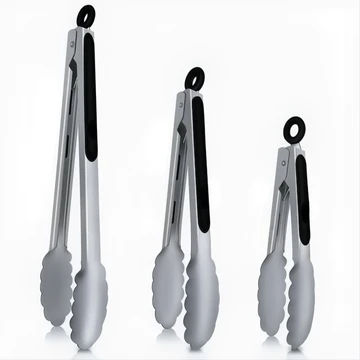 Stainless Steel Kitchen Tongs (3-Pack) product image