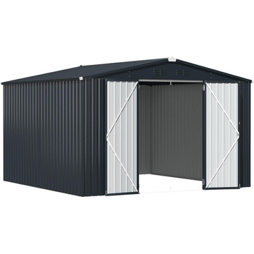 12' x 10' Metal Storage Shed for Outdoor and Lockable Doors product image
