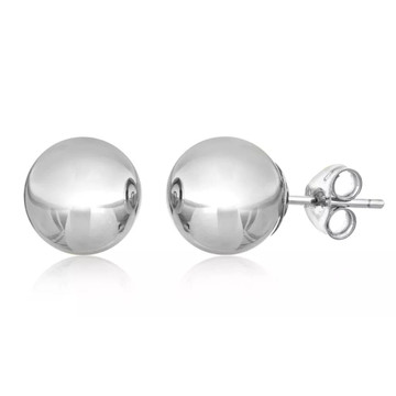 14K White Gold Filled Ball Stud Earrings product image
