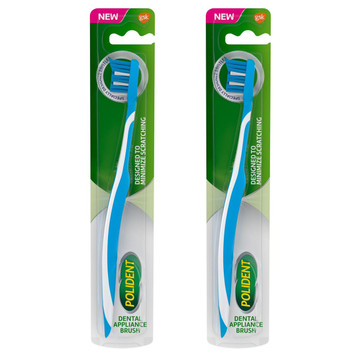 Polident Dental Appliance Soft Bristle Toothbrush (2-Pack) product image
