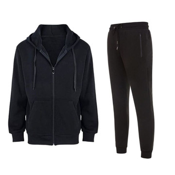 Men's Matching Fleece Zipper Joggers & Hoodie Set (2-Piece) product image