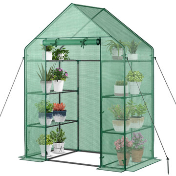 Portable Outdoor Mini Walk-in 4-Tier Greenhouse product image