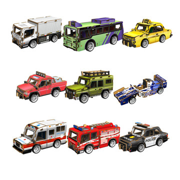 DIY 3D Movable Wooden Puzzles Vehicles Toy (3-Pack) product image
