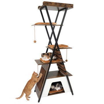 Wooden Multi-level Cat Tower product image