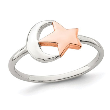 Sterling Silver Moon And Star Ring product image