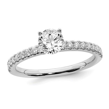 1/2 Carat Lab Grown Diamond Engagement Ring in 14K White Gold product image