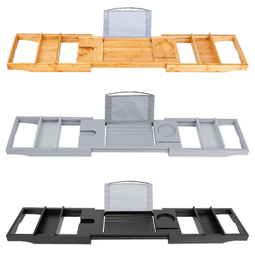 NewHome™ Bamboo Adjustable Width Bathroom Caddy Tray product image NewHome™ Bamboo Adjustable Width Bathroom Caddy Tray product image