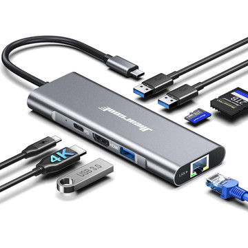 Hiearcool USB C Hub Ethernet 8-in-1 Adapter  product image
