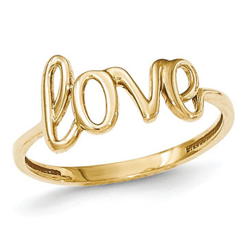 Ladies 14K Yellow Gold Polished Love Ring (Size 7) product image