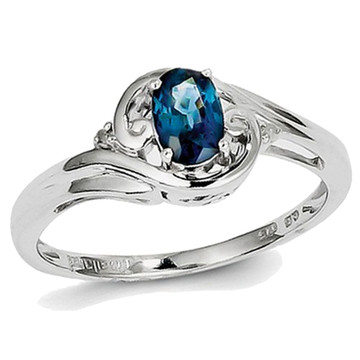 2/5 Carat (ctw) Natural Sapphire Ring in Sterling Silver product image