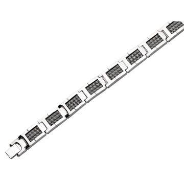 8.5" Men's Stainless Steel Cable Bracelet product image