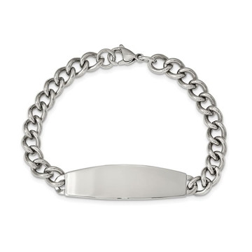 8.75" Men's ID Bracelet in Stainless Steel product image
