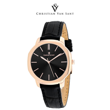 Christian Van Sant Women's Octave Slim Black Dial Watch product image