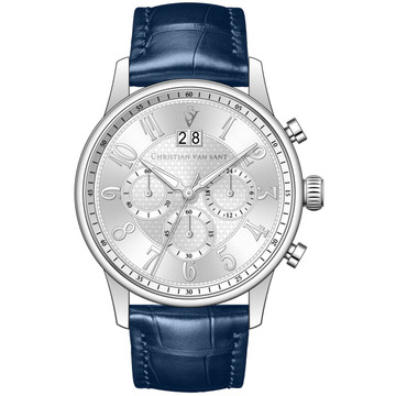 Christian Van Sant Men's Heritage Silver-Dial Watch product image