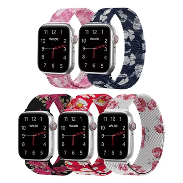 Waloo Floral Printed Magnetic Mesh Band for Apple Watch product image