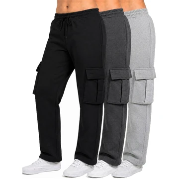 Women's Loose Fit Fleece Lined Cargo Joggers (3-Pack) product image
