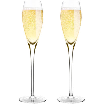 Bella Vino Hand Premium Blown Crystal Champagne Flutes (Set of 2) product image