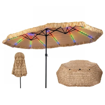 Double-Sided Thatched Tiki Patio Umbrella product image