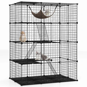 4-Tier Cube Cat Cage with Comfy Hammock product image