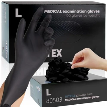 Finitex Black Nitrile Disposable Gloves (Large) product image
