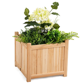 Wooden 15" Square Flower Planter Box product image Wooden 15" Square Flower Planter Box product image