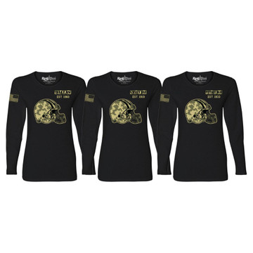 Women's Ultimate Camo Football Black Long Sleeve Shirt product image Women's Ultimate Camo Football Black Long Sleeve Shirt product image