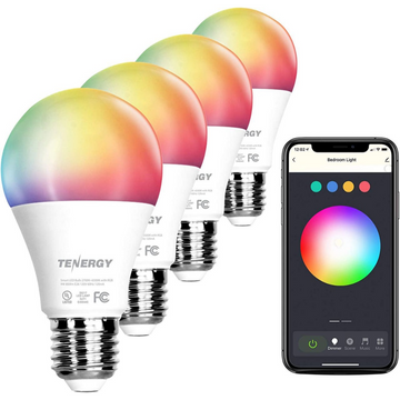 Tenergy® Smart Wi-Fi LED Color-Changing Light Bulb (4-Pack) product image Tenergy® Smart Wi-Fi LED Color-Changing Light Bulb (4-Pack) product image