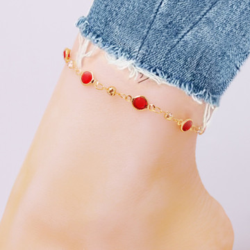 18K Gold-Plated High-Polish Finish Crystal Anklet product image 18K Gold-Plated High-Polish Finish Crystal Anklet product image