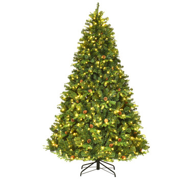 Pre-Lit LED 7ft or 7.5ft Pine Cone Christmas Tree product image Pre-Lit LED 7ft or 7.5ft Pine Cone Christmas Tree product image
