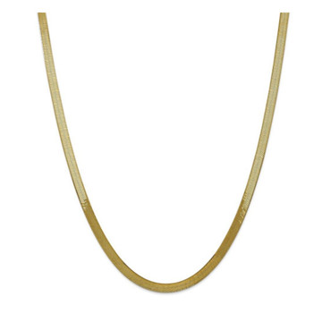 Unisex 14K Gold-Plated High Polish Flat Herringbone Chain product image Unisex 14K Gold-Plated High Polish Flat Herringbone Chain product image