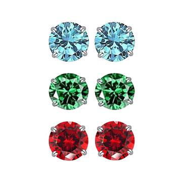 Round Stud Earrings Set (3-Pair) product image Round Stud Earrings Set (3-Pair) product image