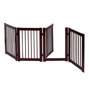 30-Inch Configurable Folding Free-Standing 4-Panel Wood Pet Gate product image