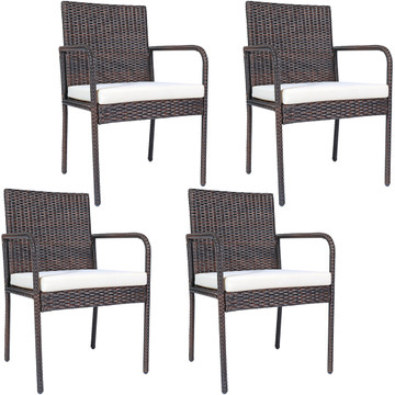 Goplus® Cushioned Outdoor Patio Rattan Dining Chairs (Set of 4) product image Goplus® Cushioned Outdoor Patio Rattan Dining Chairs (Set of 4) product image