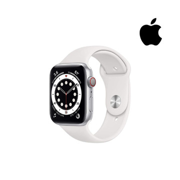 Apple Watch Series 6 (GPS + Cellular) 44mm Aluminum + White Sport Band) product image
