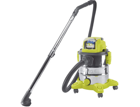 Sun Joe iON+ Cordless Stainless Steel Wet/Dry Vacuum with 4.0-Ah Battery product image