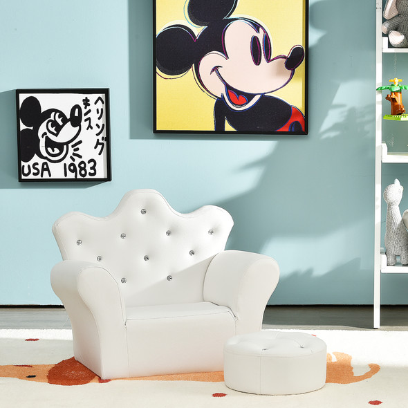 Kids' Princess Sofa Armchair with Ottoman product image