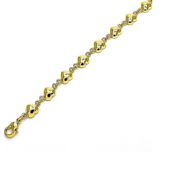 14K Gold-Filled High-Polish Cute Heart Bracelet product image