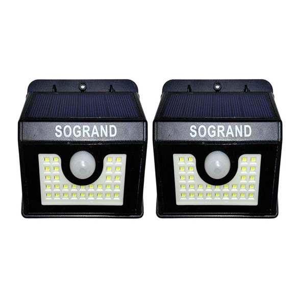 Solar Motion Sensor 30-LED Outdoor Security Wall Sconce Lamp Light (2-Pack) product image